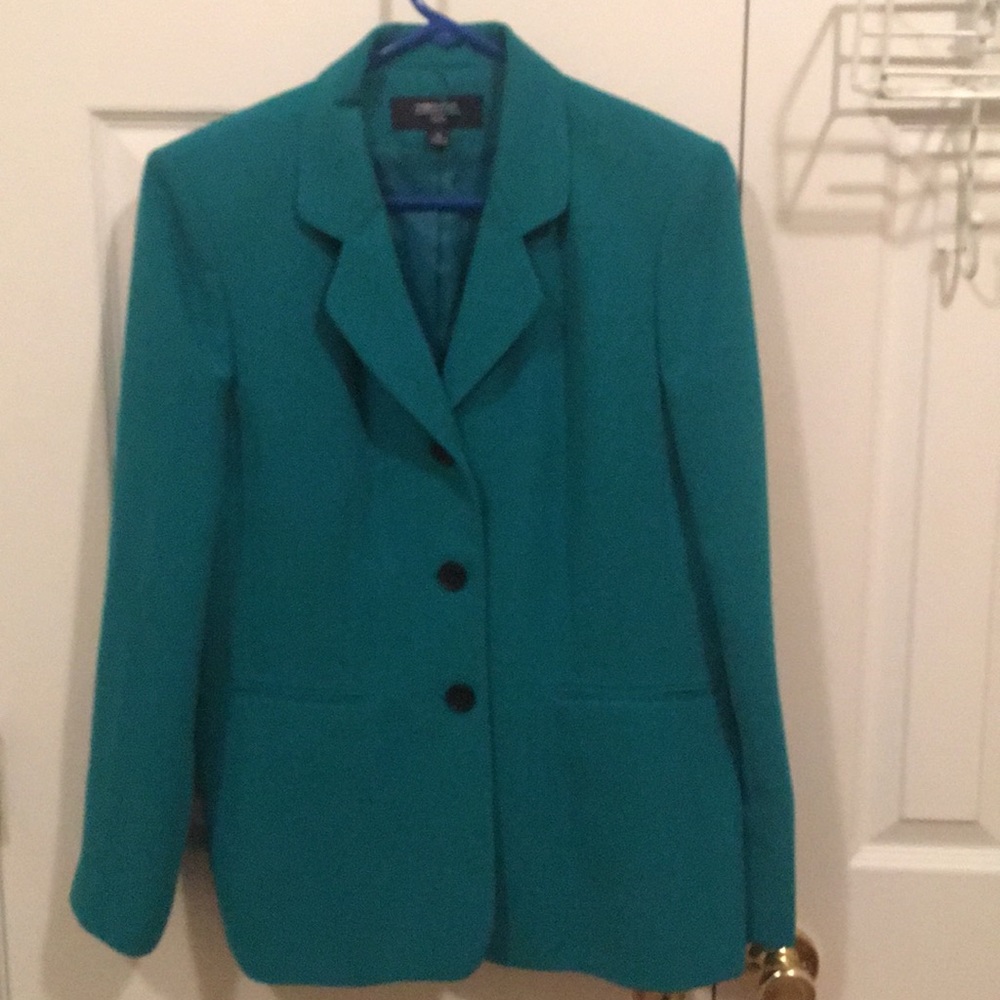Size 10 Turquoise Suit Jacket.